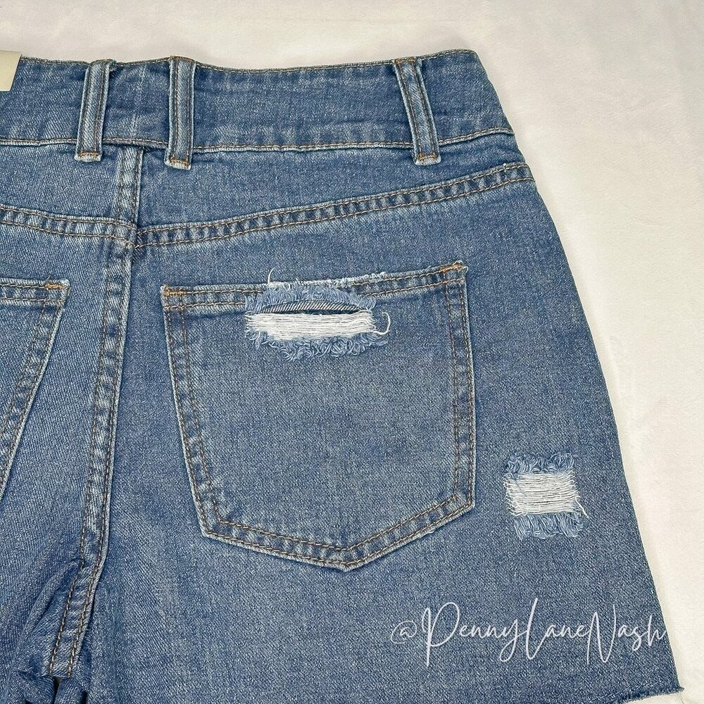 NWT Maurices High Rise Distressed Denim Jean Shorts - Picture 5 of 8